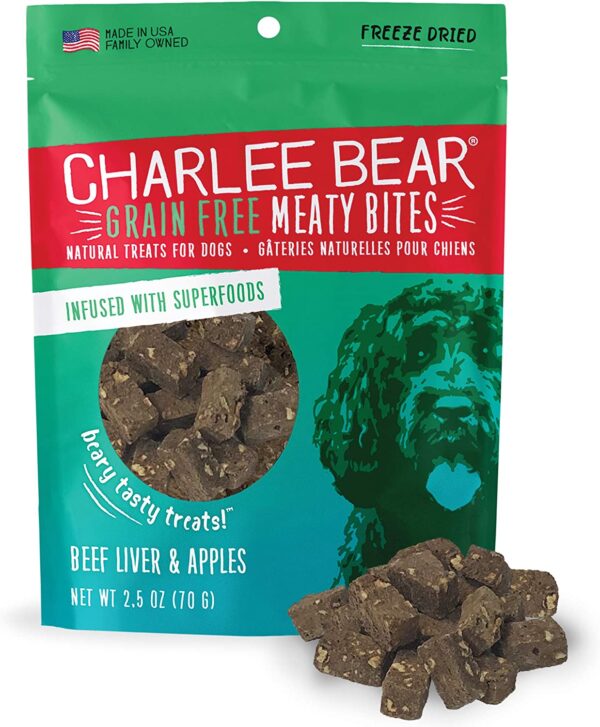 Charlee Bear Meaty Bites Beef Liver with Apple