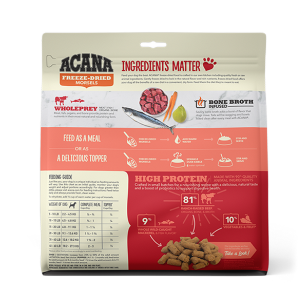 Acana Freeze-Dried Food, Ranch-Raised Beef Recipe Morsels Freeze-Dried Food - Image 2