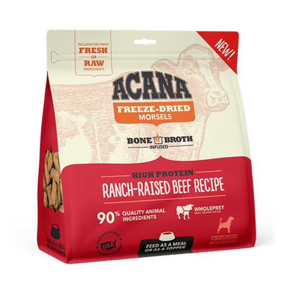 Acana Freeze-Dried Food, Ranch-Raised Beef Recipe Morsels Freeze-Dried Food