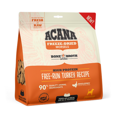 ACANA® Freeze-Dried Food, Free-Run Turkey Recipe, Morsels Freeze-Dried Food