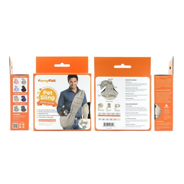 Furry Fido Classic Pet Sling - Khaki - Image 10